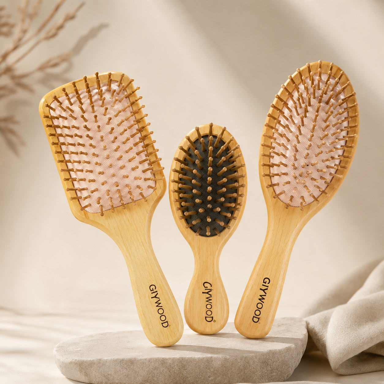 SMY WoodCare™ | Pack 3 Brosses Démêlantes